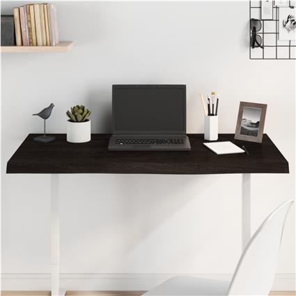 vidaXL Tampo de mesa 100x60x4 cm carvalho tratado cinza-escuro