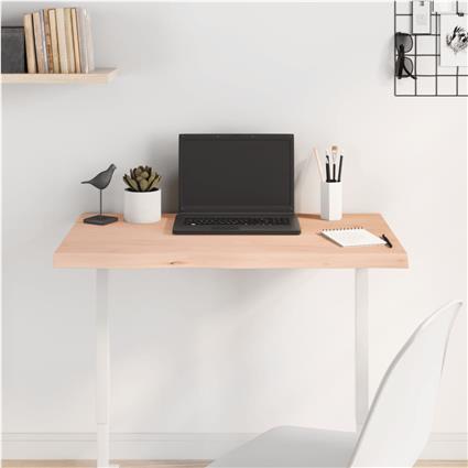 vidaXL Tampo de mesa 80x60x4 cm carvalho maciço não tratado