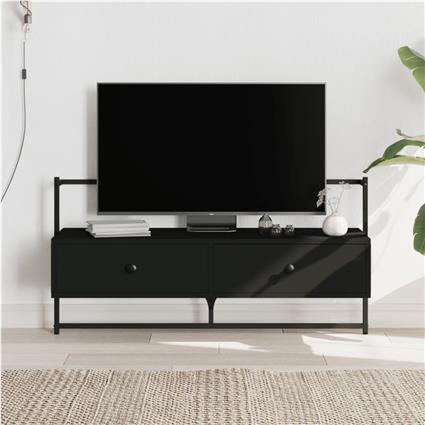 vidaXL Móvel p/ TV de parede 100,5x30x51 cm derivados de madeira preto