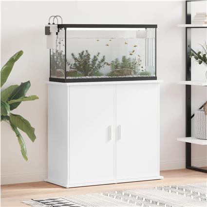 vidaXL Suporte de aquário 81x36x73 cm derivados de madeira branco