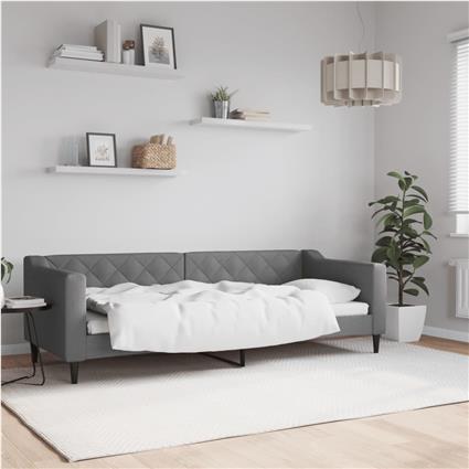 vidaXL Sofá-cama 80x200 cm tecido cinzento-escuro