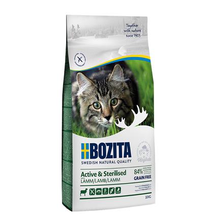 Bozita Grainfree Active & Sterilised com cordeiro ração para gatos - Pack económico: 2 x 10 kg