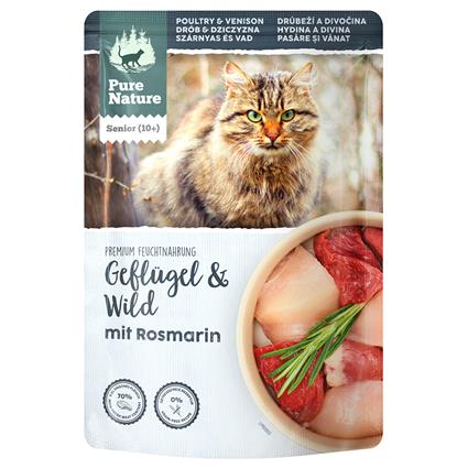 Pure Nature Senior Cat saquetas para gatos - Pack económico: 24 x 85 g
