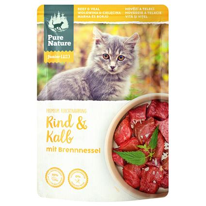 Pure Nature Junior Cat com vaca e vitela - 12 x 85 g