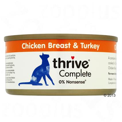 Thrive Complete 6 x 75 g - Peito de frango e peru