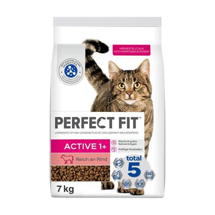Perfect Fit Active 1+ rica em vaca - Pack económico: 2 x 7 kg