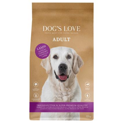 Dog's Love Adult com cordeiro ração para cães - Pack económico: 2 x 12 kg