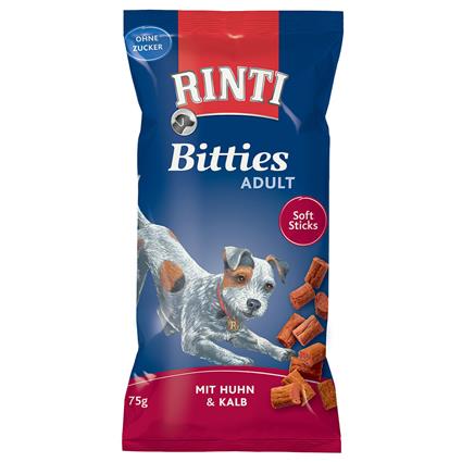 Rinti Bitties Adult snacks para cães - 75 g frango e vitela