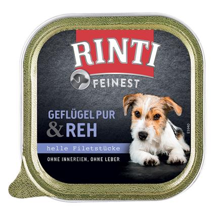 Megapack Rinti Feinest Taças pequenas 44 x 150 g - Aves puras e carne de veado