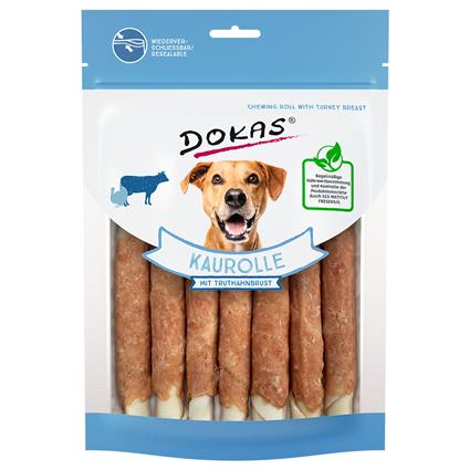 Dokas sticks de roer para cães - Pack económico: 6 x 190 g  peito de peru