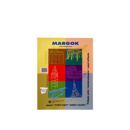 Bloco 10 Folhas Lustro Cores Sortidas A4