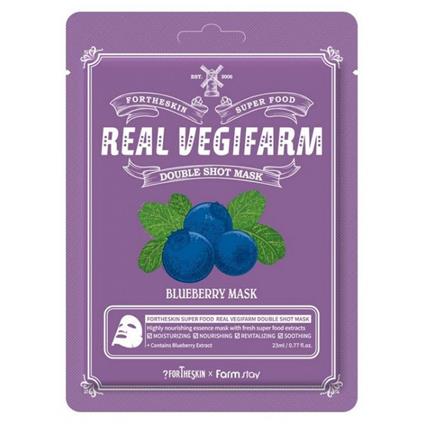 SUPER FOOD REAL VEGIFARM Máscara Facial de Arandano 23 ml