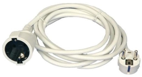 Extensão Branca 2P + Terra (3x 1,5 mm) - 3 mts