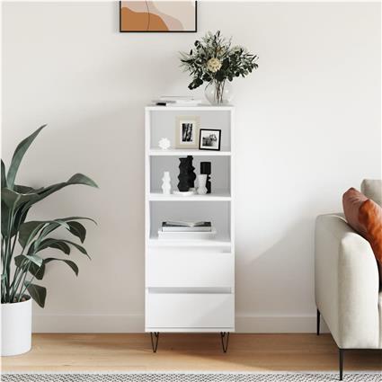 vidaXL Aparador 40x36x110 cm derivados de madeira branco
