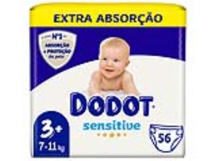 Fraldas Dodot Sensitive Extra T3 7-11kg 56 Unidades