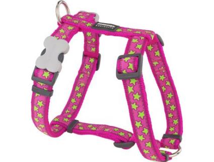 Arnês para Cães Red Dingo On Hot 25-39 cm Cor de Rosa