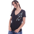 T-Shirt mangas curtas 011BD64017  Preto Disponível em tamanho para senhora. EU S,EU XS.Mulher > Roupas > Camiseta