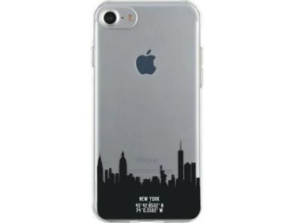 Capa para iPhone 7 BIGBEN CONNECTED Pele Sintética Preto