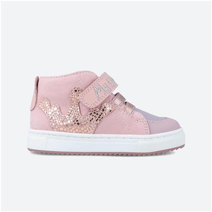 Sapatilhas Tipo Bota de Menino Garvalin 231342A em Rosa com Velcro