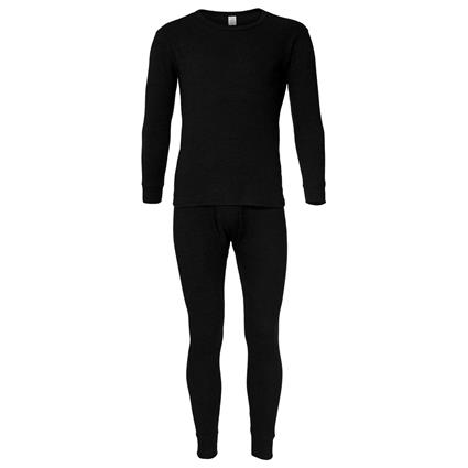 Roupa interior térmica para homem | Camisola interior + cuecas | Preto