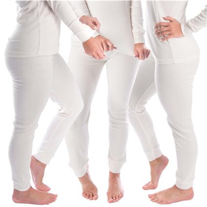 Conjunto de 3 calças térmicas para senhora | Calças de desporto | Creme