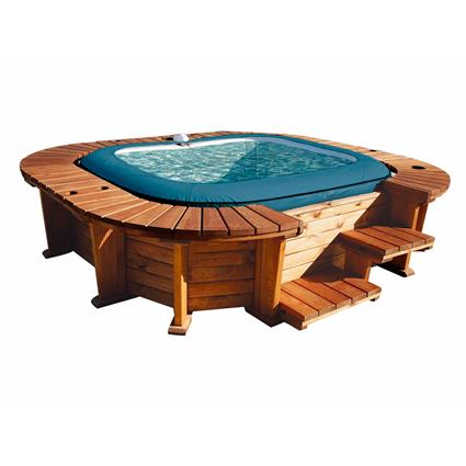 Spa de Madeira K2O Palm Beach Para 4-6 pessoas, Quadrado 250x275x71 cm