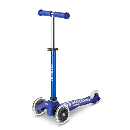 TROTINETE INFANTIL MICRO MINI DELUXE LED AZUL-BRANCO  DE 3 RODAS