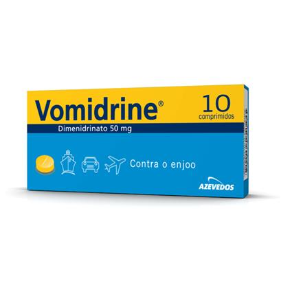 Vomidrine Tratamento Contra o Enjoo 10 comprimidos