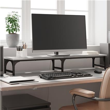 vidaXL Suporte monitor 105x23x15,5cm derivados madeira cinzento sonoma