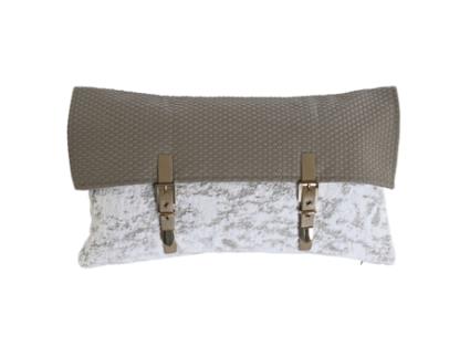 Almofada Home ESPRIT Branco Bege 50 x 10 x 30 cm