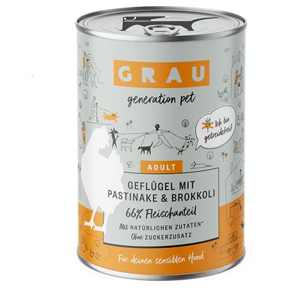 Pack económico GRAU 24 x 400 g - Aves com pastinaca e brócolos
