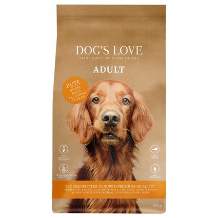 Dog's Love Adult com peru ração para cães - Pack económico: 2 x 12 kg