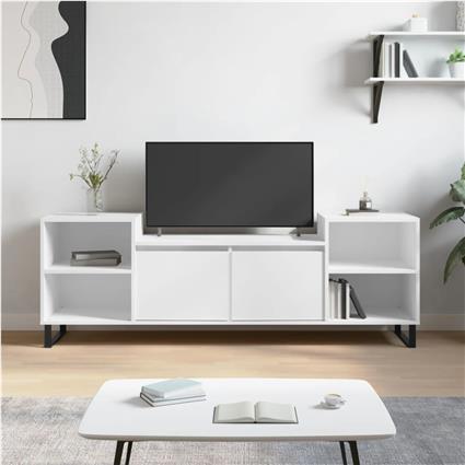 vidaXL Móvel p/ TV 160x35x55 cm derivados de madeira branco
