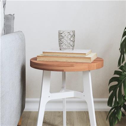 vidaXL Tampo de mesa redondo Ø30x2,5 cm madeira de faia maciça