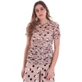 Tops / Blusas 5604 2483  Bege Disponível em tamanho para senhora. IT 40,IT 42.Mulher > Roupas > Blusas
