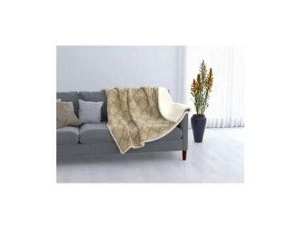 Manta xadrez Dubai 54751 cinza 160X220 cm HOMESECRET