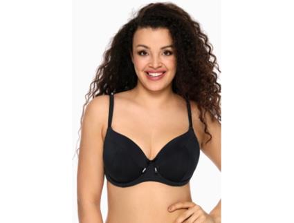 Top de Mulher AVA Swimwear Patternless Underwire Adjustable Preto (95D)