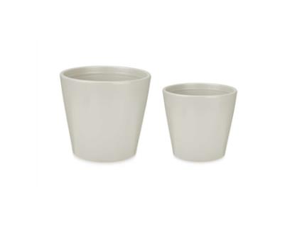 Conjunto de Vasos 2 Peças 22 cm 28 cm Cinzento Argila