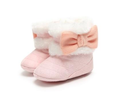 Botas de Recém-Nascido UNISSEX Quentes Antiderrapantes Neve Branco (12 cm)