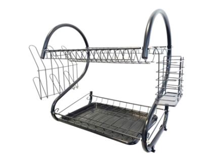 Escorredor de Louça FEEL MAESTRO Mr-1025-38-Black 38x24x39 cm Preto