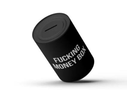 Mealheiro Original com Mensagem Cofre de Dinheiro Grande para Adultos em Aço Mealheiro de Lata para Prendas Medidas: 13 X 20 Cm Inglês FISURA