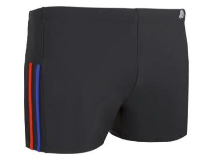 Calção de Banho Listrado Justo Masculino GUGGEN MOUNTAIN Ts05-Ts06 (Preto - L)