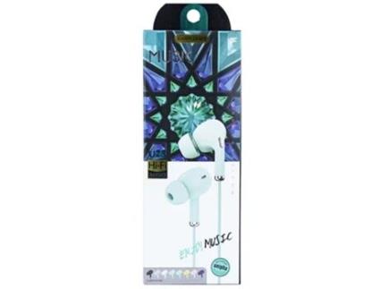 Auriculares com Fio Unipha U28 In-Ear Ciano