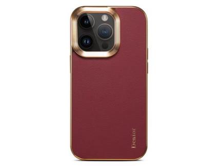 Capa para iPhone 14 Pro Max DENIOR Pele Sintética Vermelho