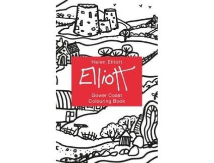 Livro helen elliott concertina colouring book: gower coast de illustrated by helen elliott (inglês)