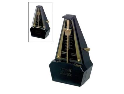 Wittner Metrônomo em Forma de Pirâmide Invólucro Plástico Sino Preto / Doura