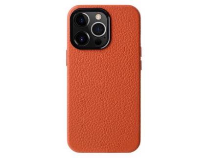 Capa para iPhone 13 Pro MELKCO Pele Sintética Laranja