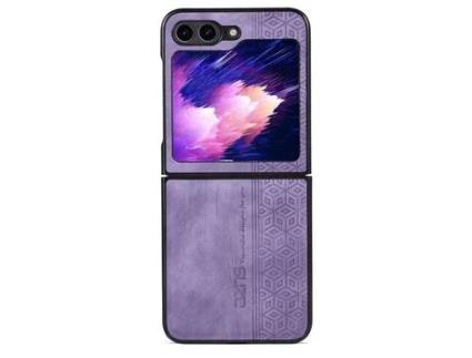 Capa para Samsung Galaxy Z Flip 5 5G AZNS Pele Sintética Roxo
