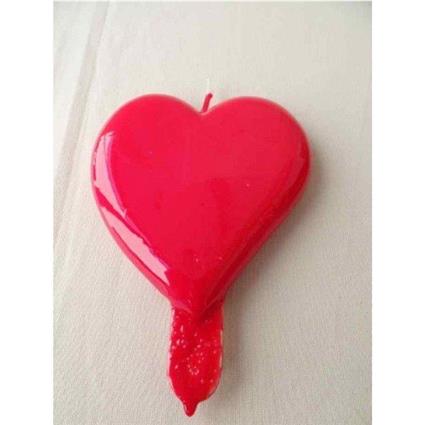 Vela Gigante 13cm Coração - Vermelho