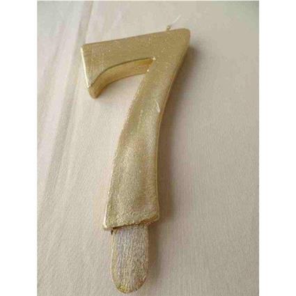 Vela Gigante 13cm nº7 - Ouro